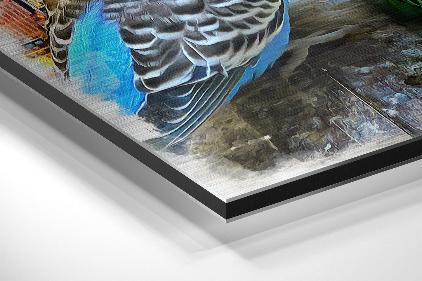 Budgies in Love Metal Wall Art