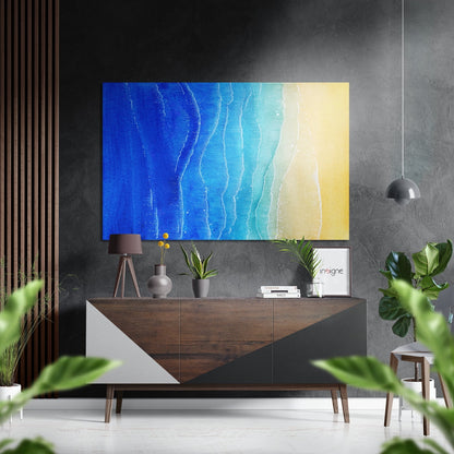 Beach metal wall art