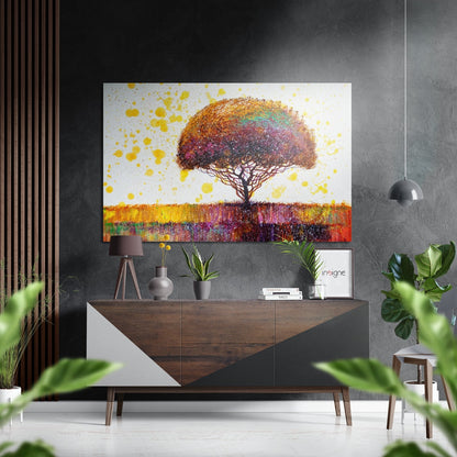 Lonely tree metal wall art