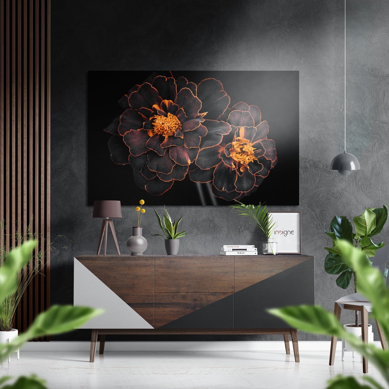 Blossom aluminum metal wall art