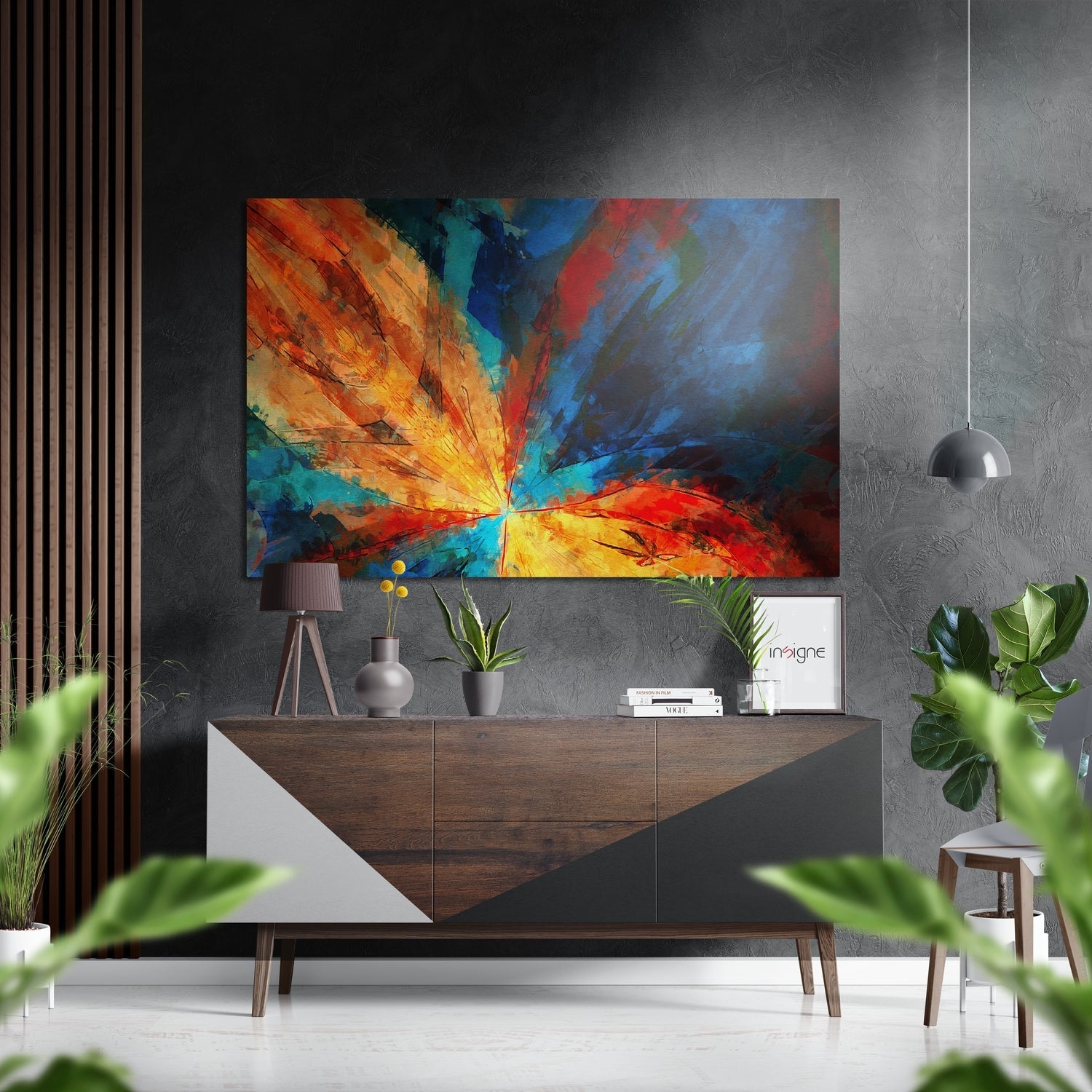 Colors of flower metal wall art brushed aluminum