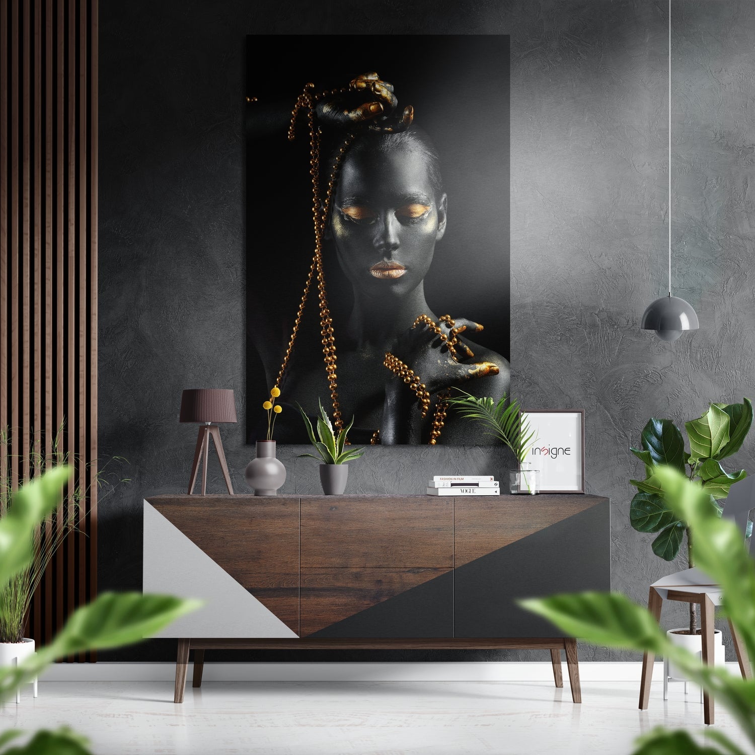 Black Beauty aluminum metal wall art