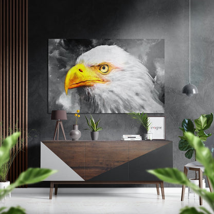 Yellow Beak Storm Eagle Metal Art