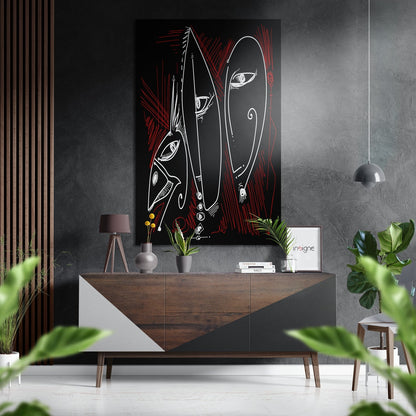 Abstract Faces Aluminum Wall Art