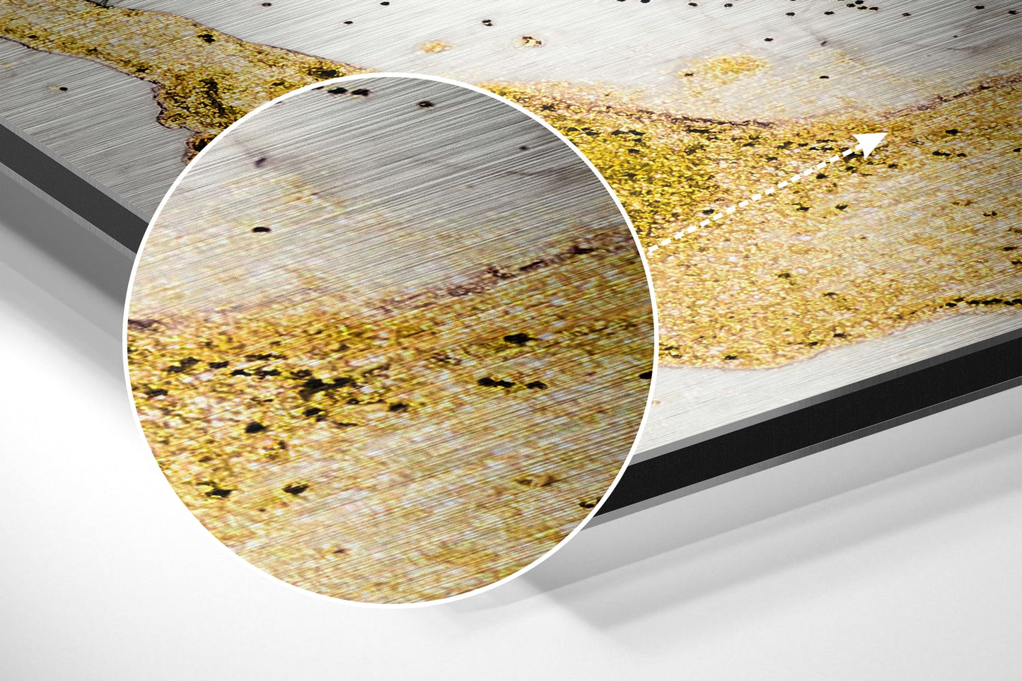 Golden Marble Metal Wall Art