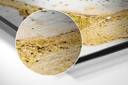 Golden Marble Metal Wall Art