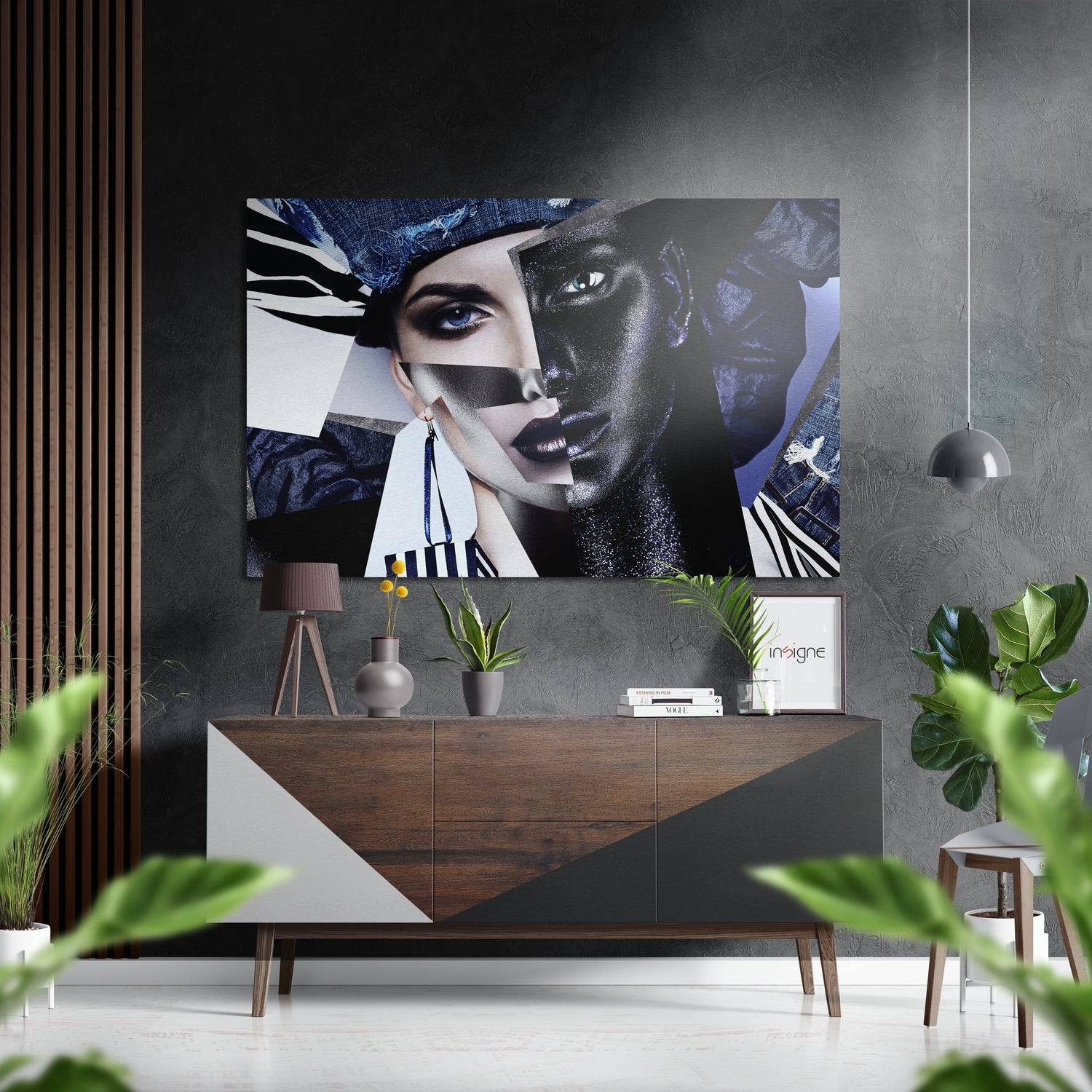 Faces of Her metal wall art print