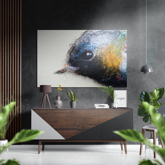 Sparrow metal wall art brushed aluminum