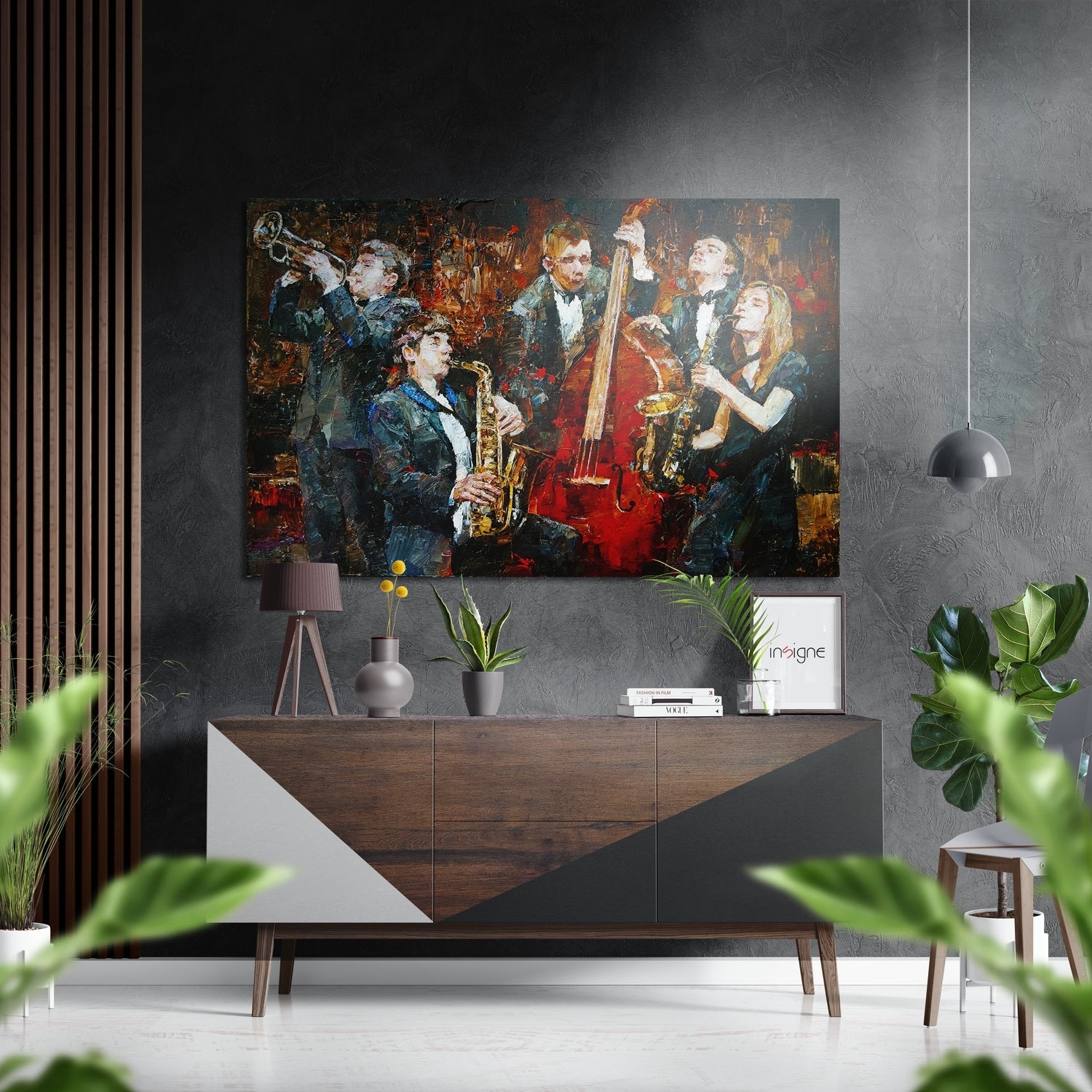 Music brushed aluminum metal wall art print