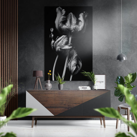 Verge of Blooming brushed aluminum metal wall art panel