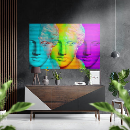 Statues metal wall art panel