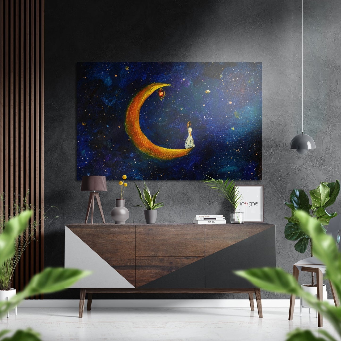 Moonfall Metal Wall Art brushed aluminum print