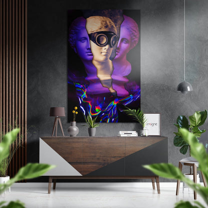 Behind the Statue metal wall art sculptural design