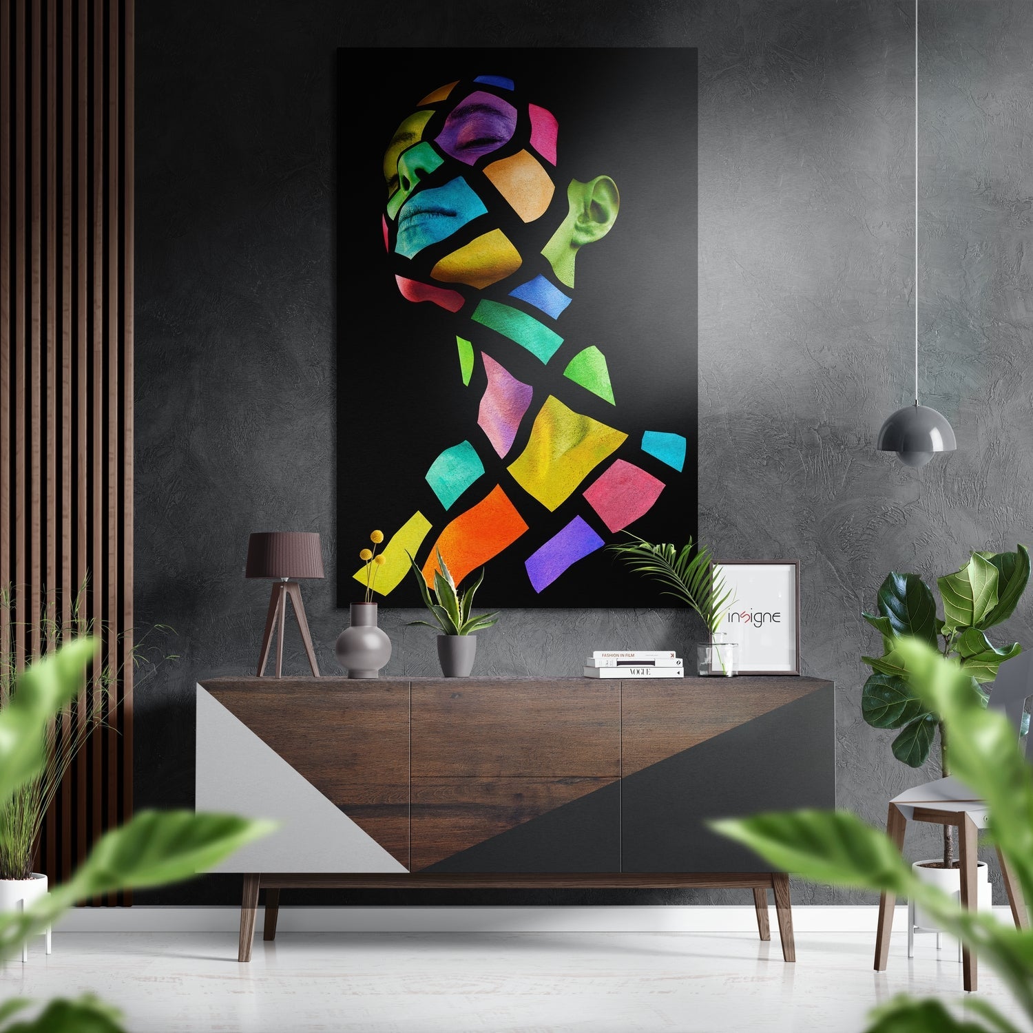 Giraffe metal wall art panel