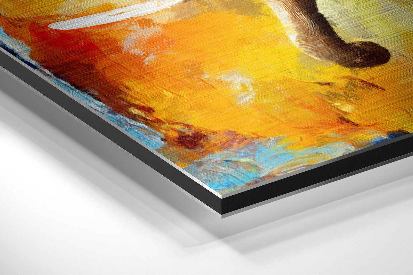 Walking Elephant Fiery Orange Metal Wall Art