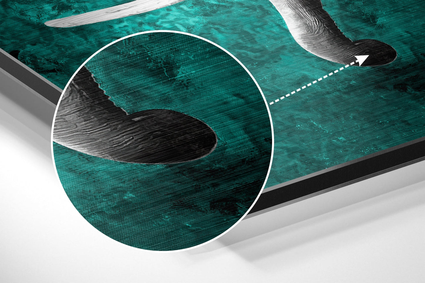 Teal Elephant Metal Wall Art