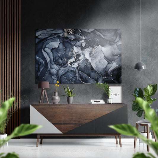 Marbleous metal wall art brushed aluminum dibond