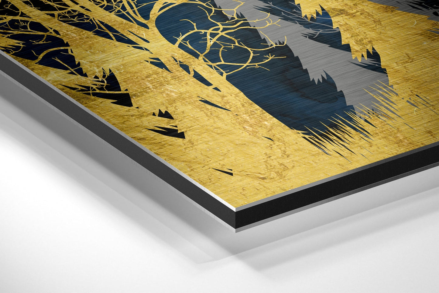 Golden Forest Metal Wall Art