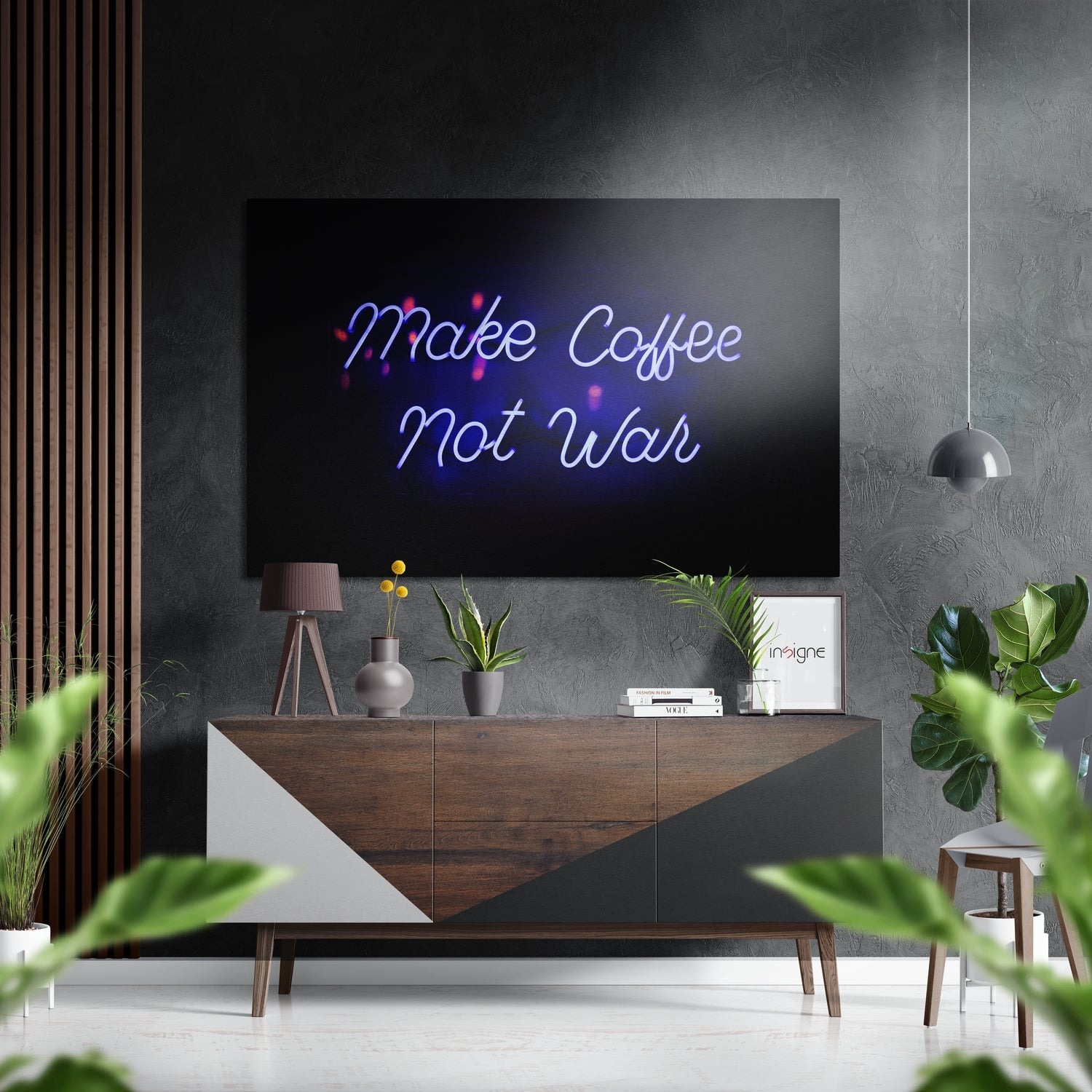 Make Coffee metal wall art