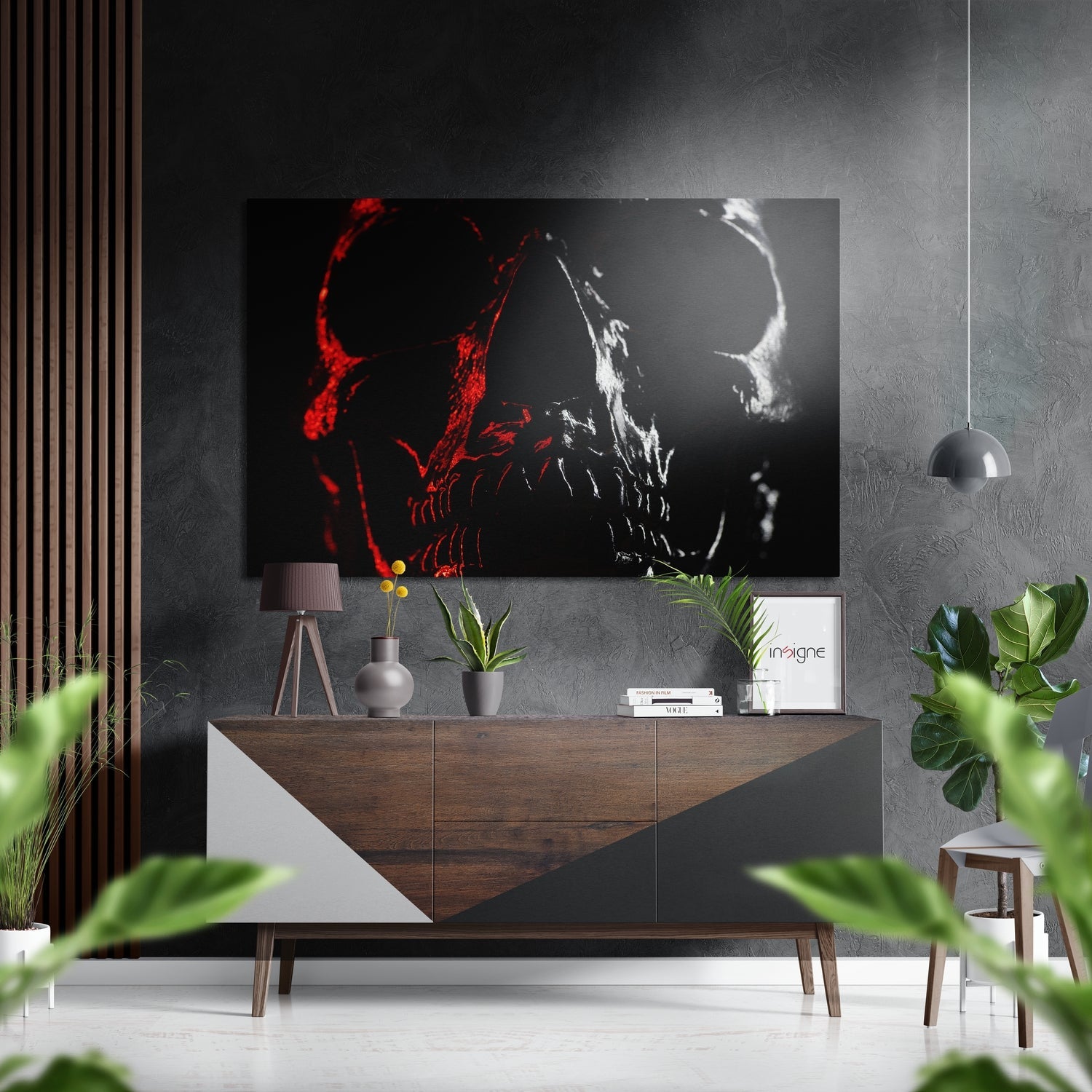 Skull metal wall art, graphic design