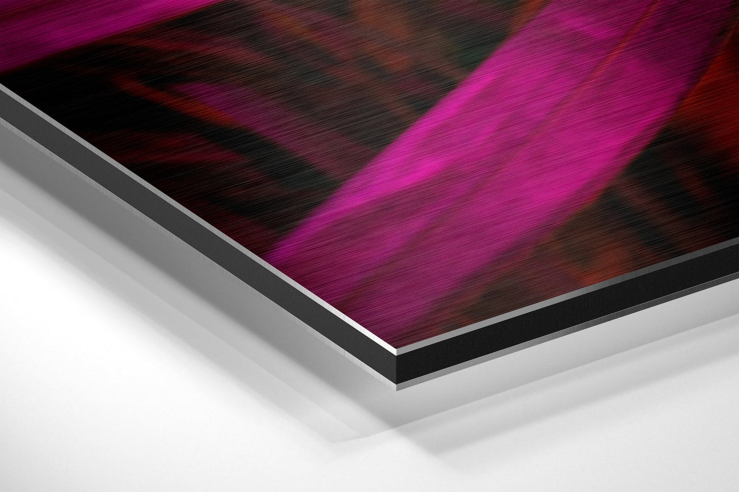 Magenta Pink Palm Frond Leaf Metal Wall Art