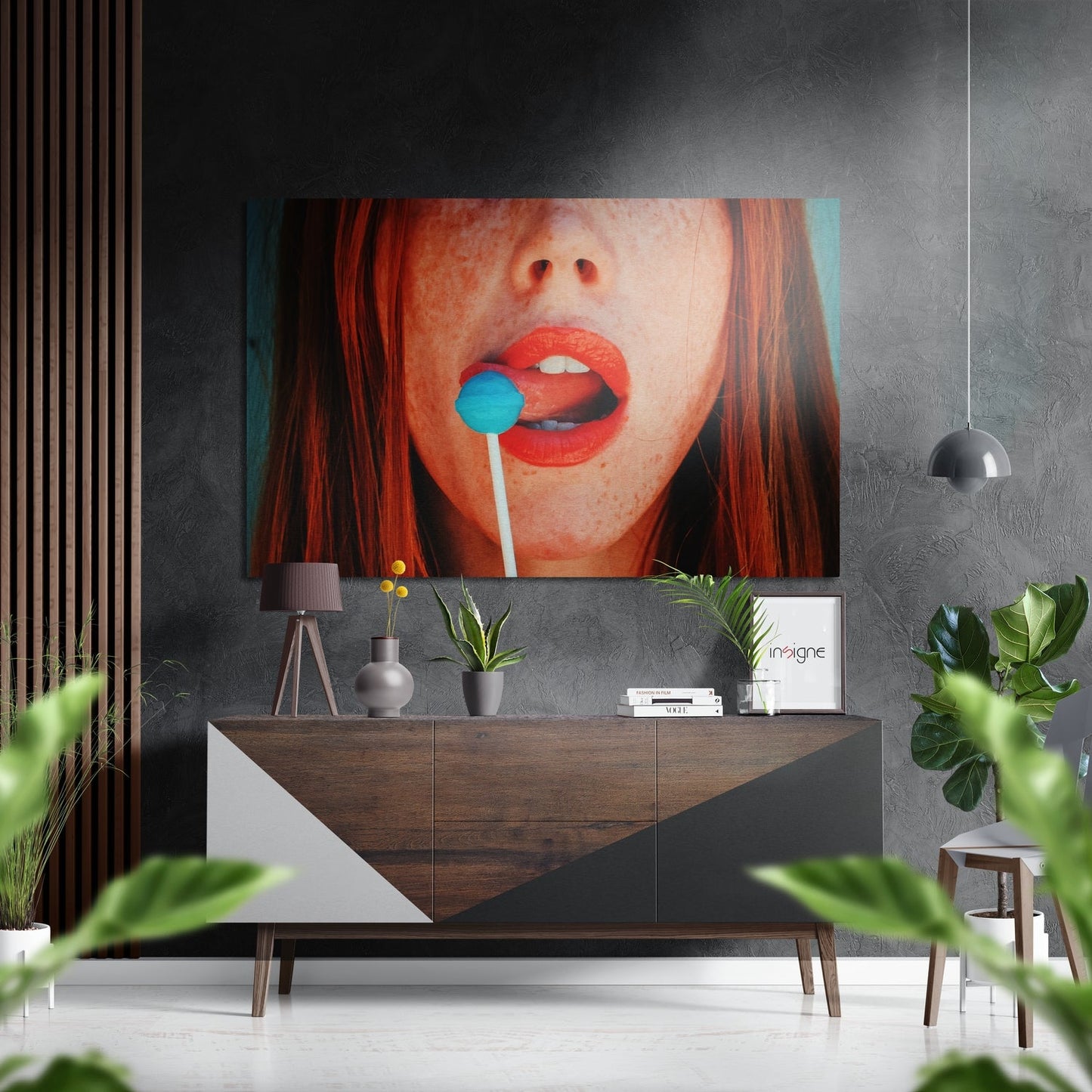 Lollipop metal wall art