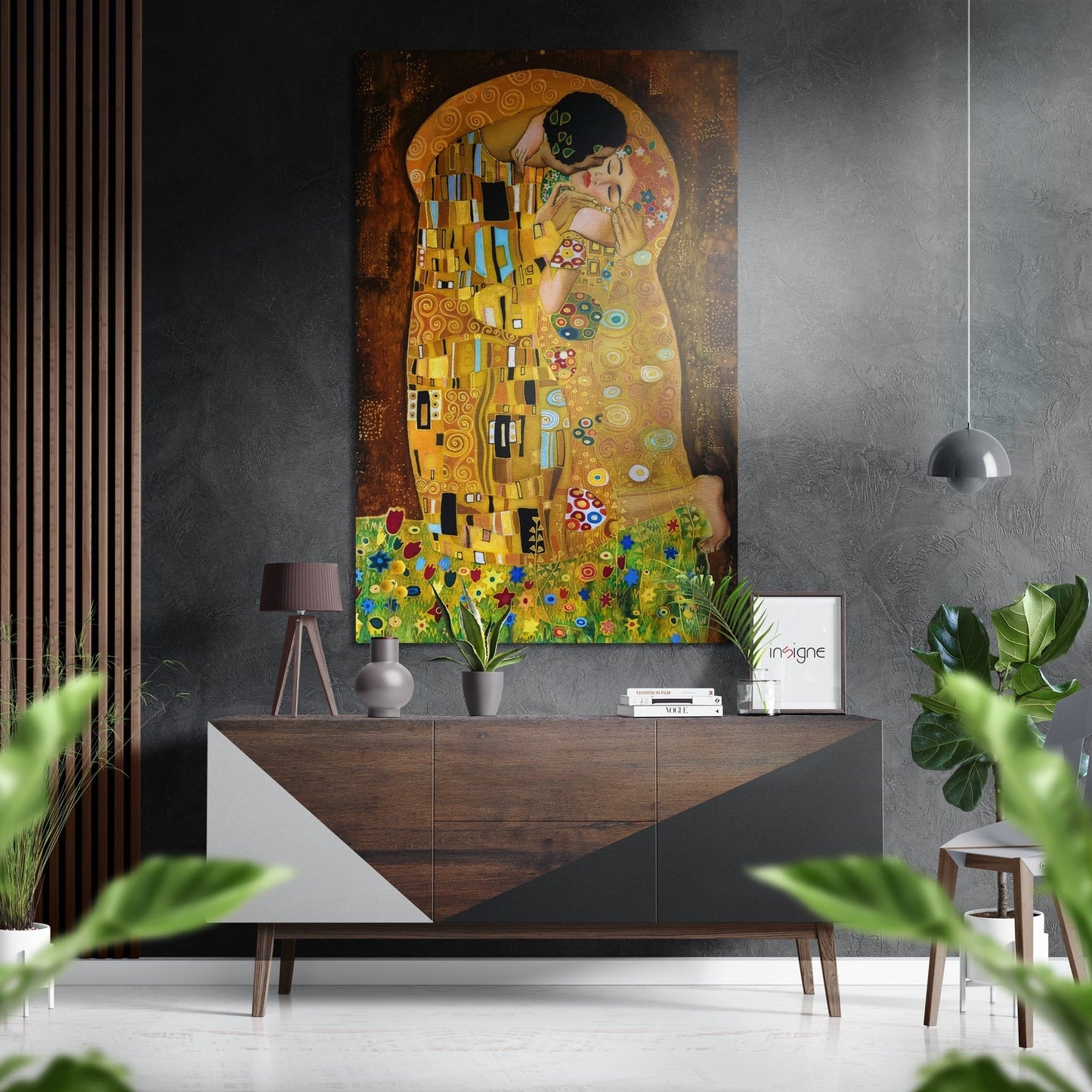 Klimt's Kiss Metal Wall Art