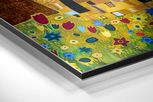 Klimt's Kiss Metal Wall Art