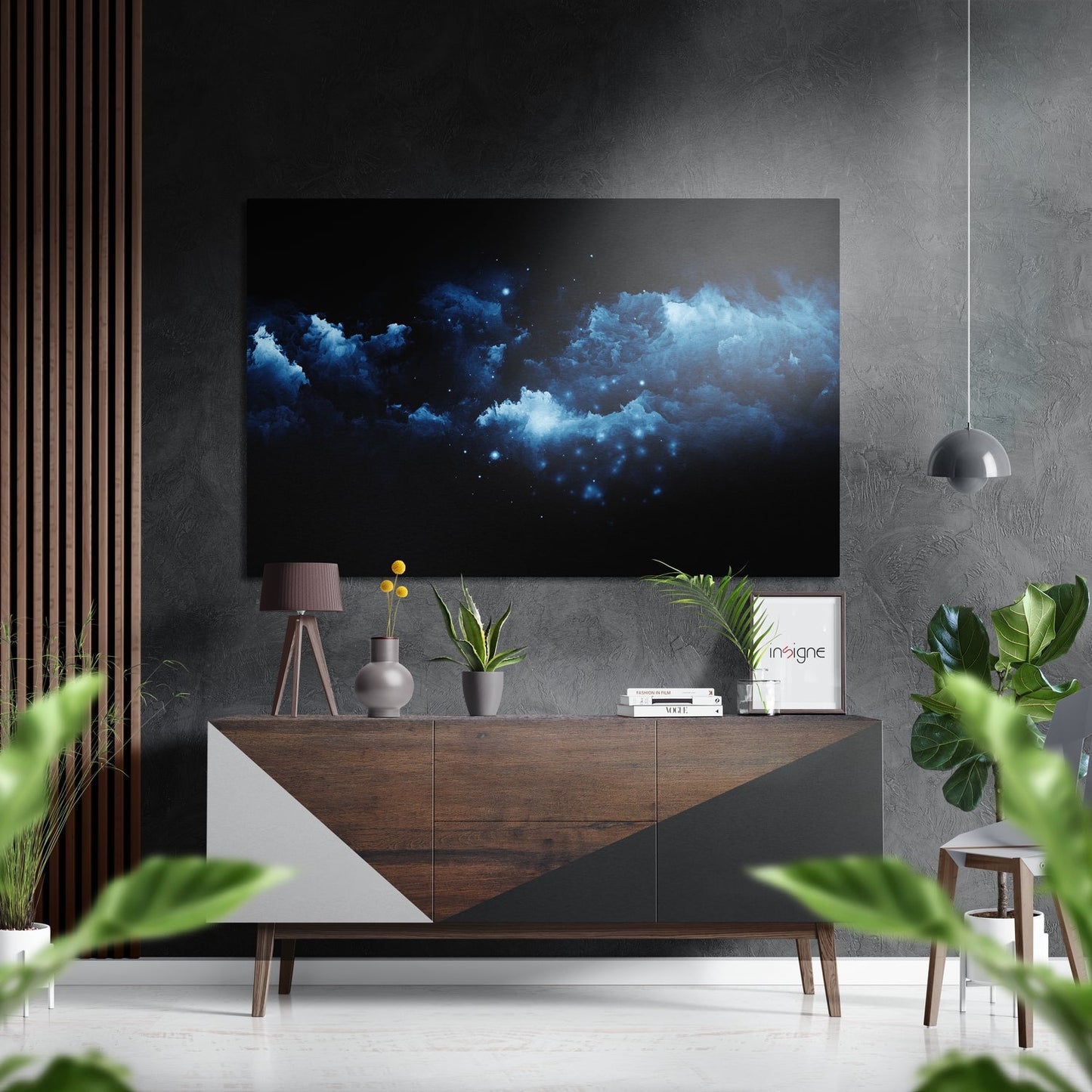 Space aluminum dibond wall art panel