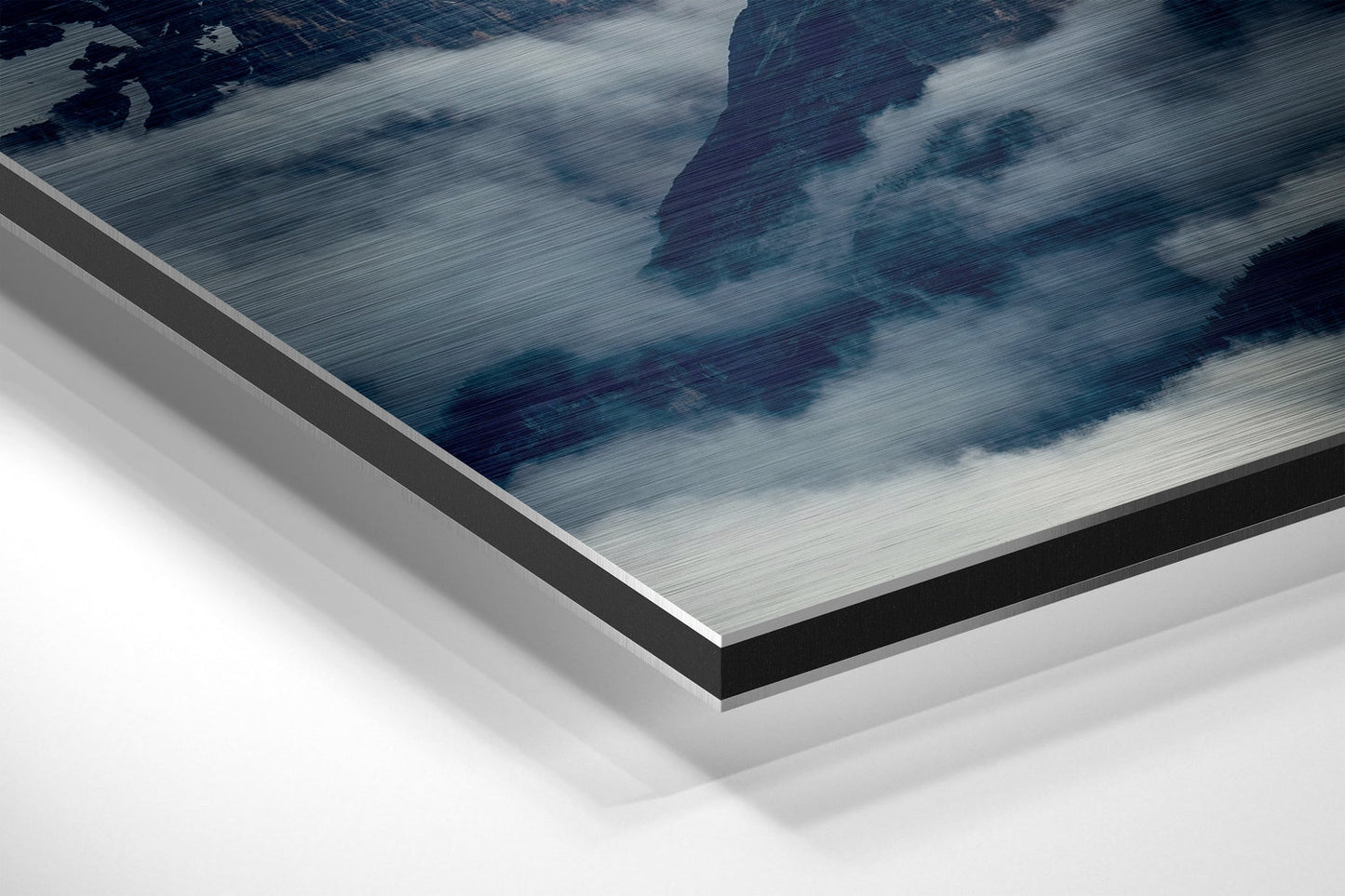 Mountain View Brushed Aluminum Metal Wall Art