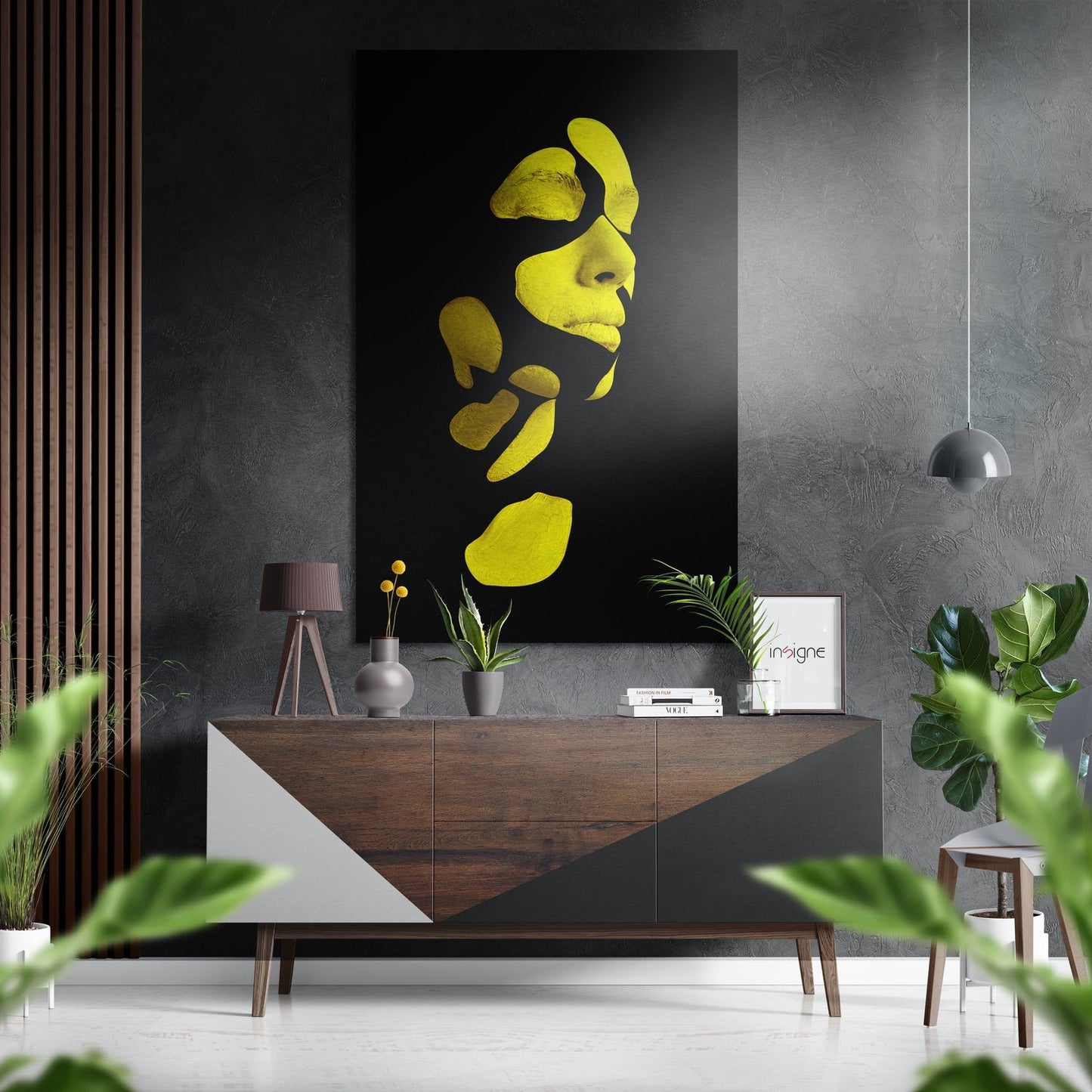 Woman in pieces metal wall art bold decor