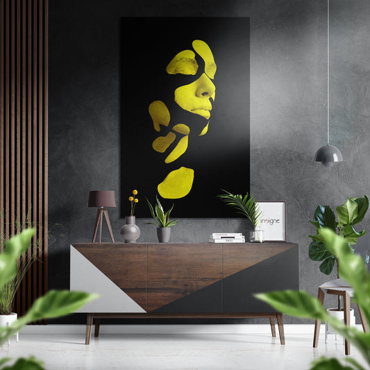 Woman in pieces metal wall art bold decor