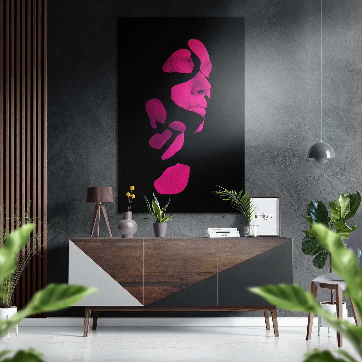 Woman in pieces metal wall art modern