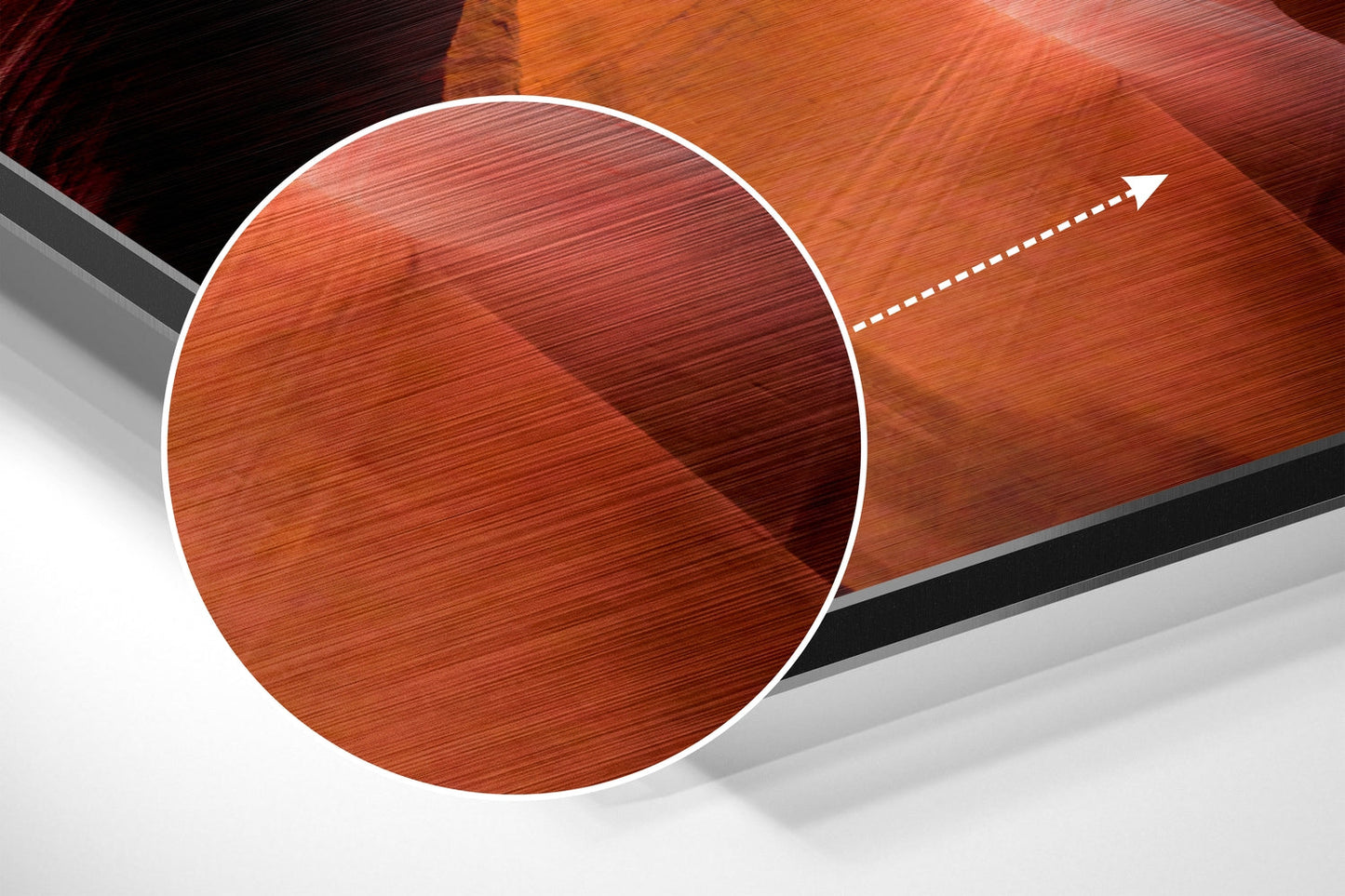 Orange Slot Canyon Sky View Metal Wall Art