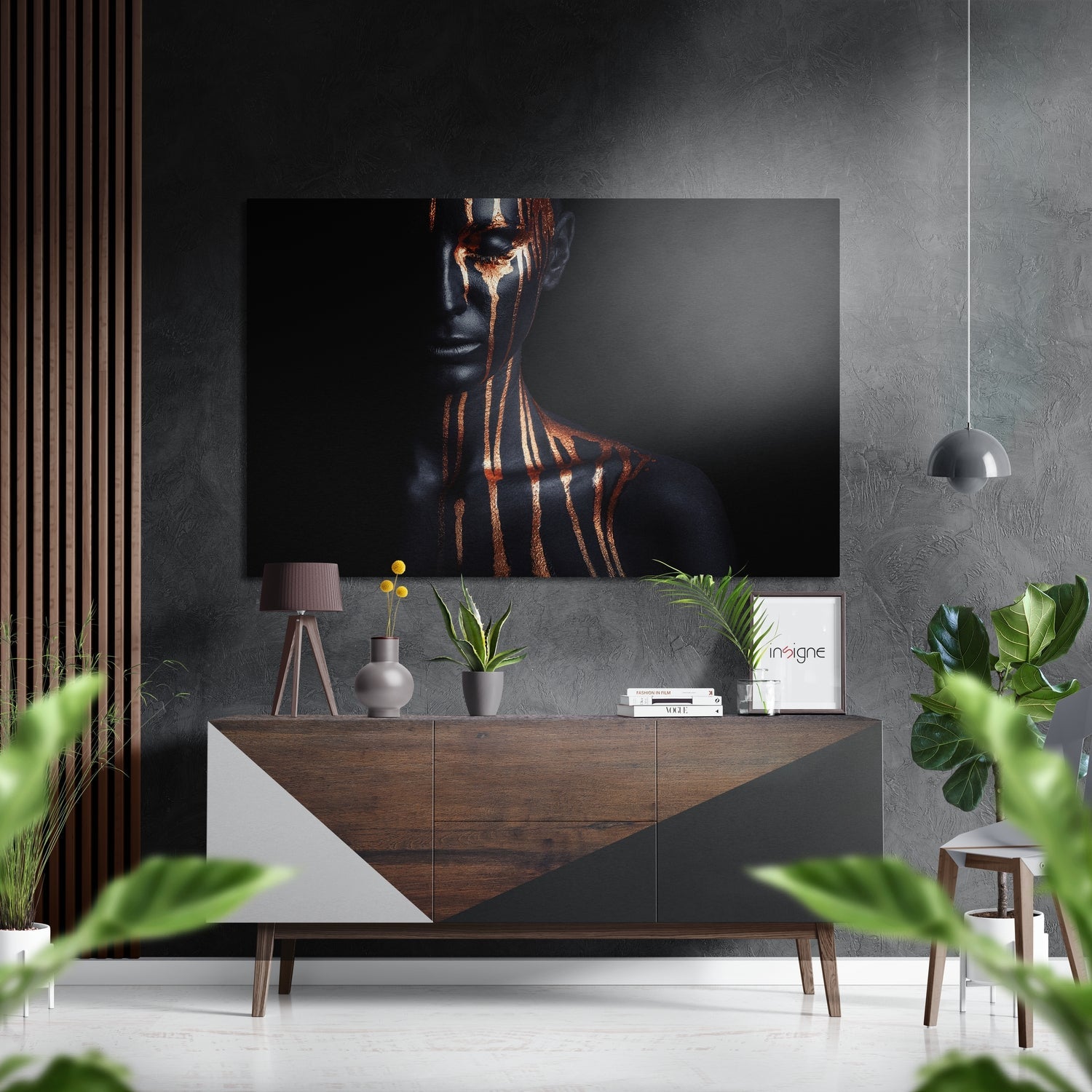 Woman brushed aluminum dibond wall art print