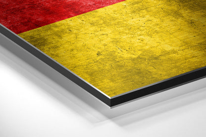 Grunge Textured German Flag Aluminum Wall Art