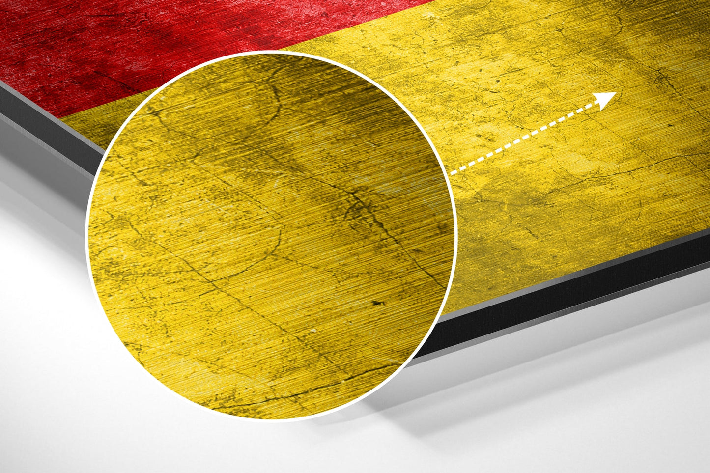 Grunge Textured German Flag Aluminum Wall Art