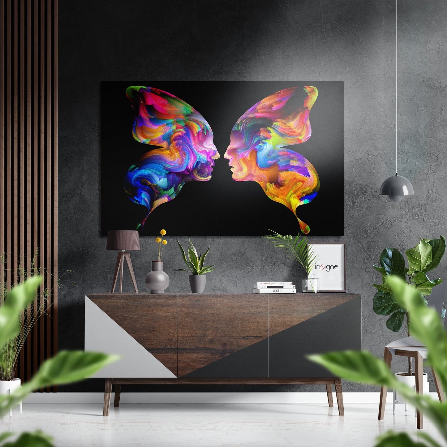 Butterfly Minds metal wall art brushed aluminum