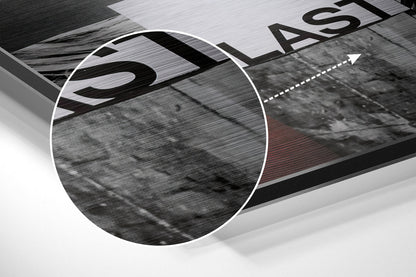 Red and Black Magazine Collage Metal Wall Art