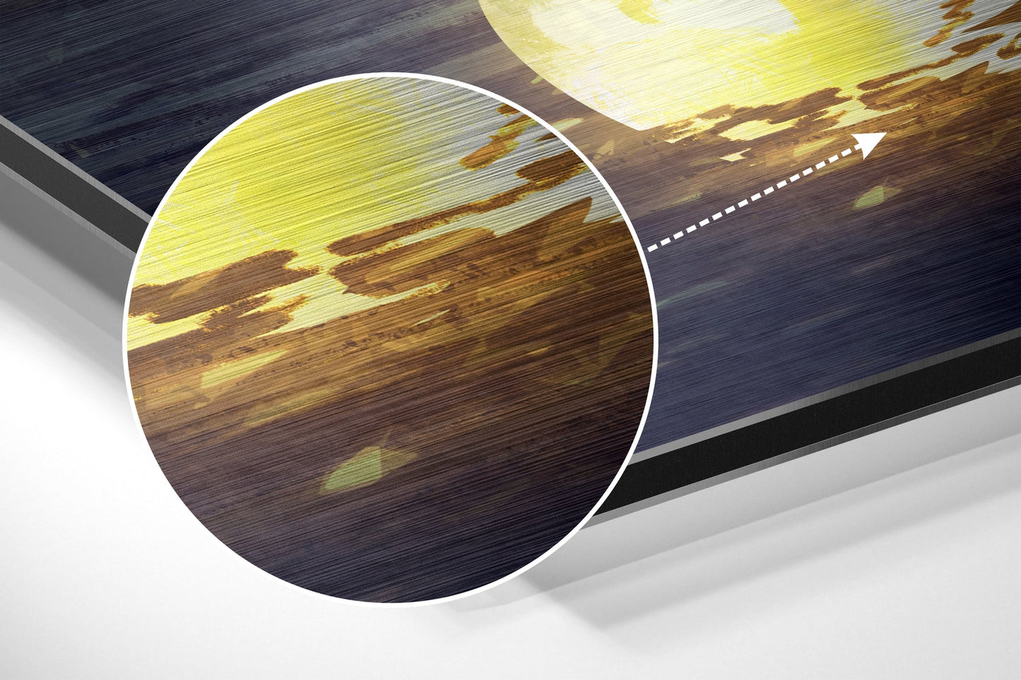 Glowing Moons Floating Sea Boat Metal Wall Art