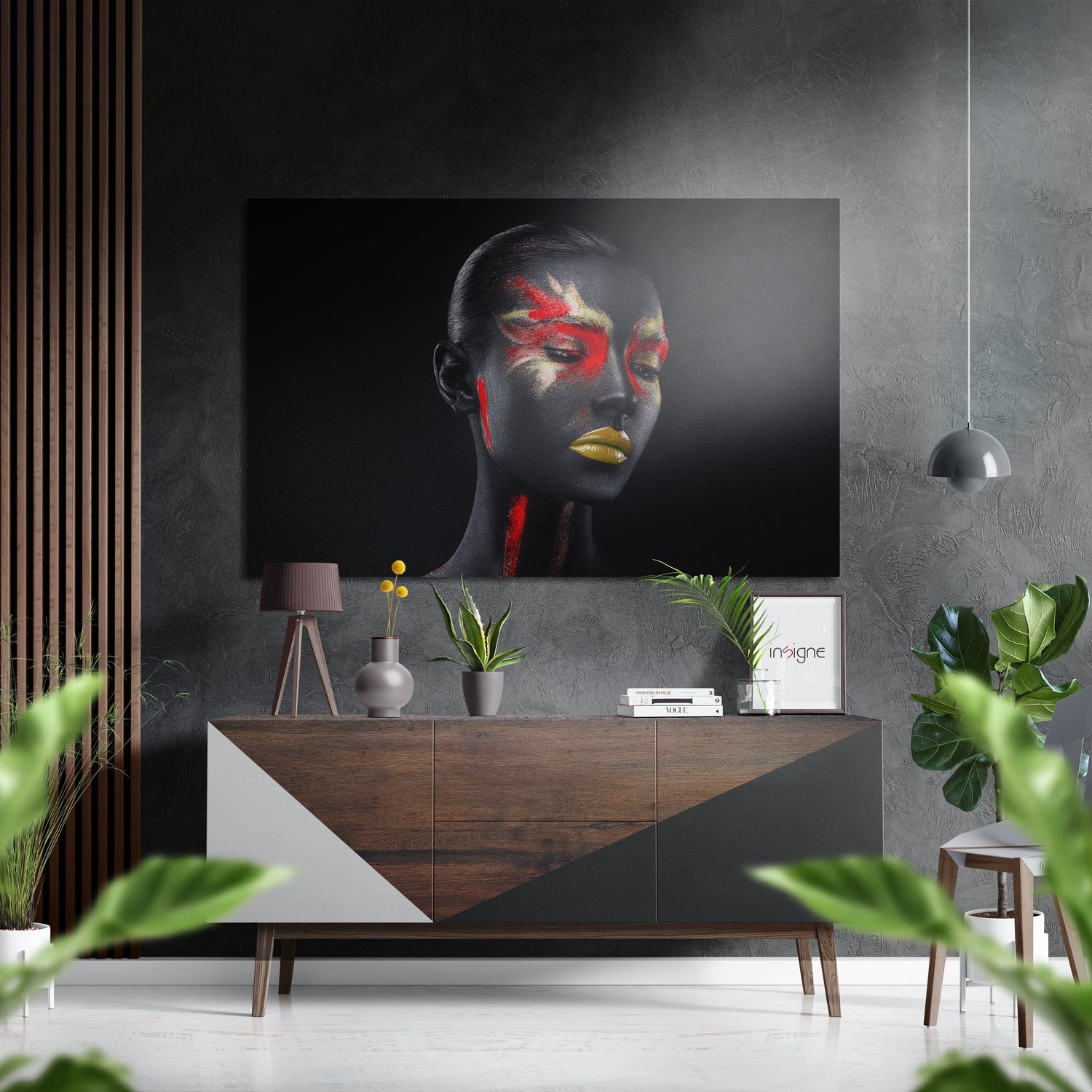 Woman metal wall art brushed aluminum dibond