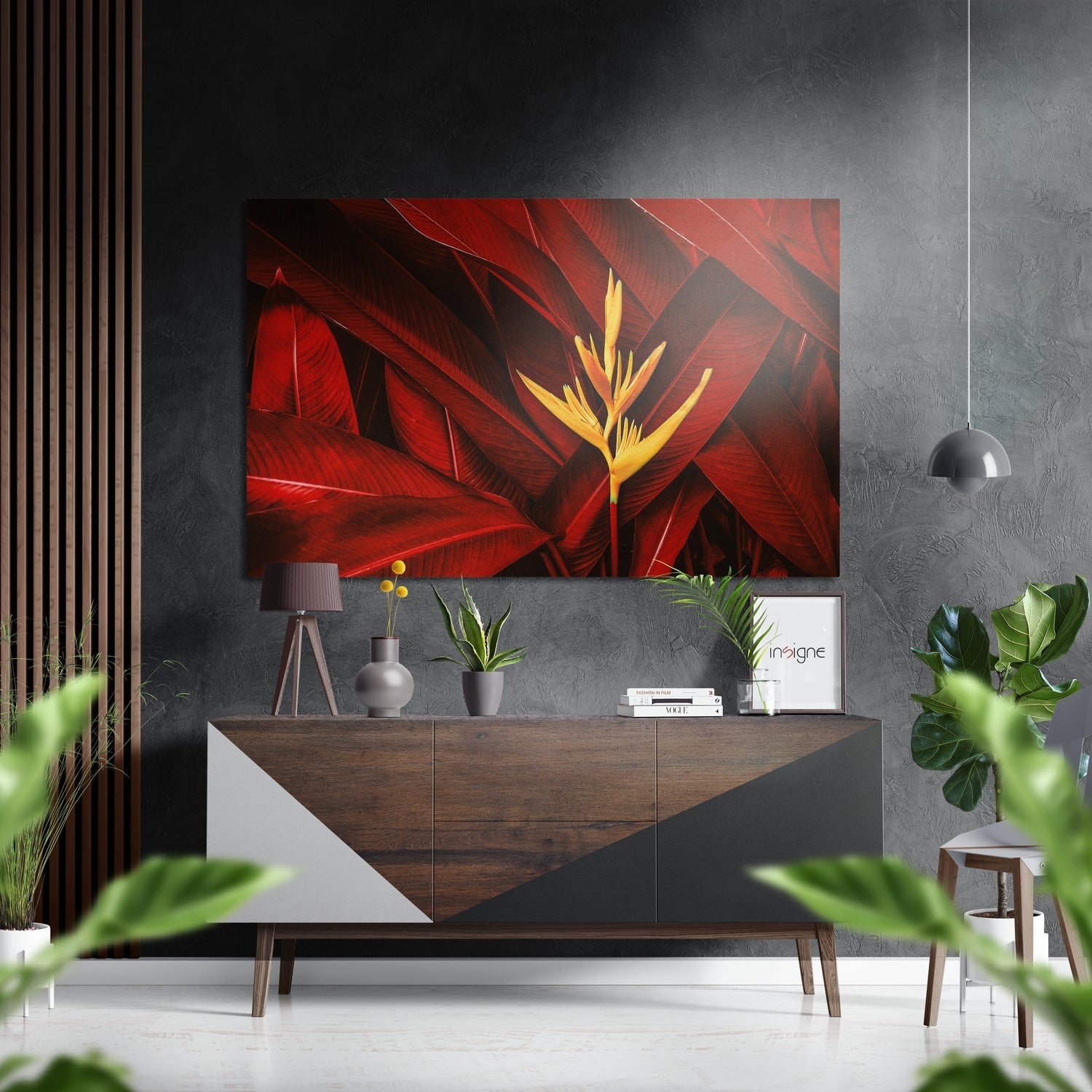 Leaves botanical metal wall art