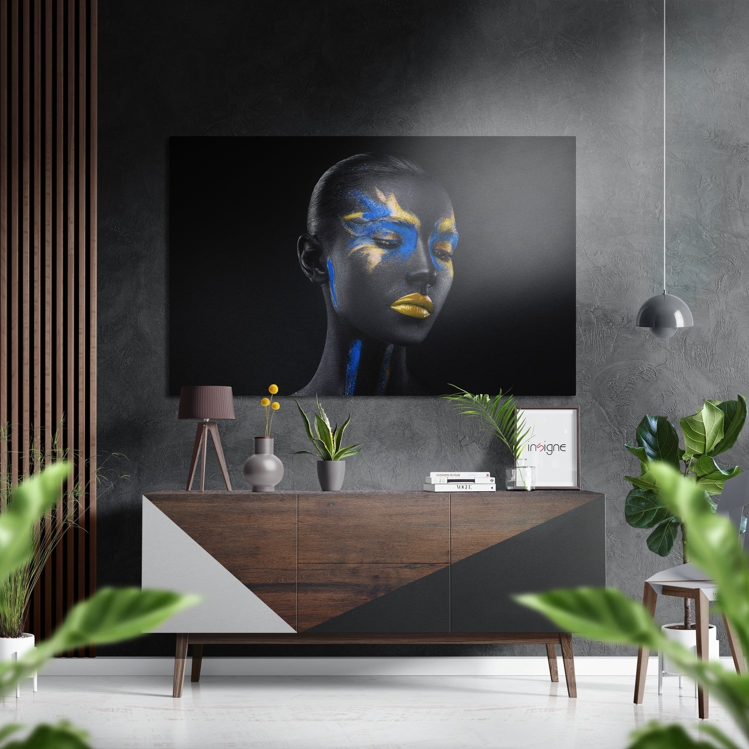 Woman brushed aluminum dibond metal wall art