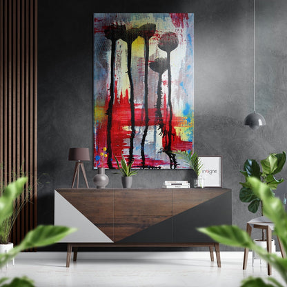 Shadow flowers metal wall art
