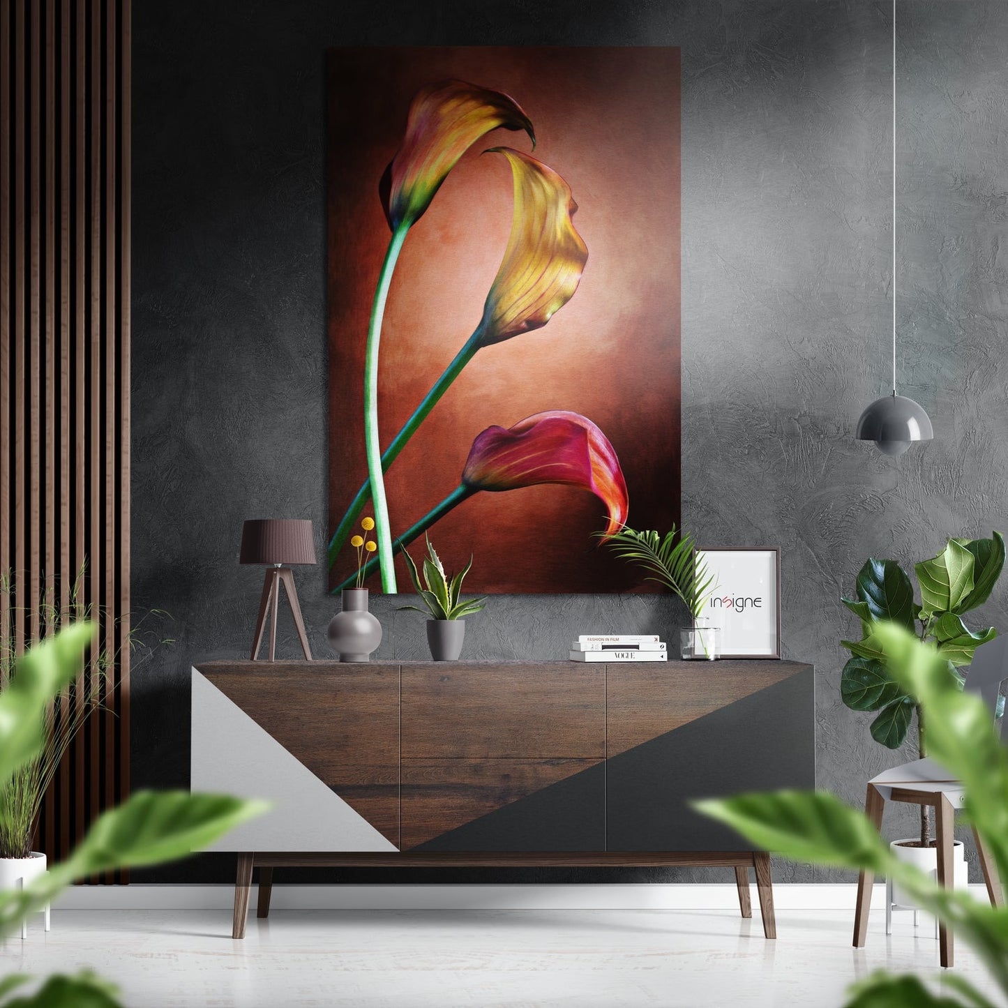 Lily botanical metal wall art