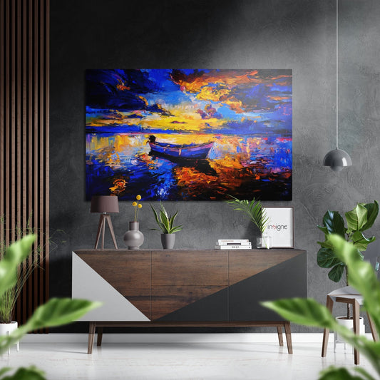Painted Sunset Metal Wall Art