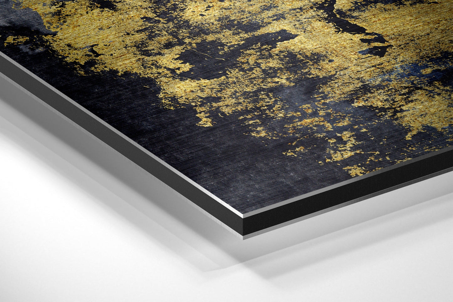 Gold Navy Abstract Aluminum Wall Art