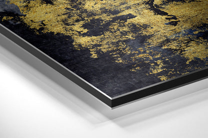 Gold Navy Abstract Aluminum Wall Art