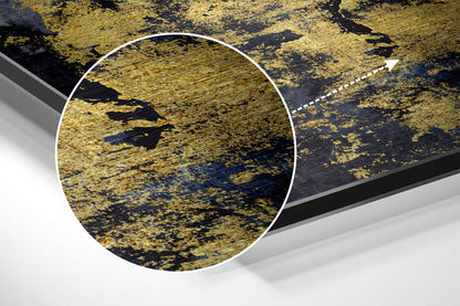 Gold Navy Abstract Aluminum Wall Art