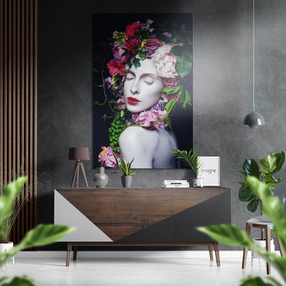 Women in Flowers Metal Wall Art